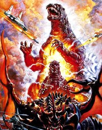 Godzilla Vs Destroyer Poster Custom Framed & Mated Finest Quality