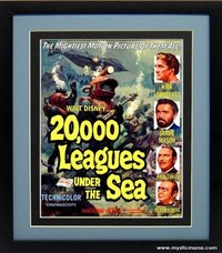 Twenty Thousand Leagues Under the Sea Framed Advertisement Poster