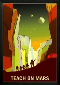 MARS NASA  Teach on Mars Custom Framed A+ Quality