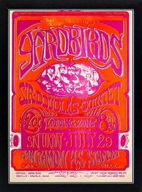 The Yardbirds San Ramon High School Rock Concert Poster Framed Highest Quality