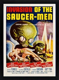 Invasion of the Saucer Men UFO Poster Framed