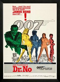James Bond Dr No Custom Framed Movie Poster
