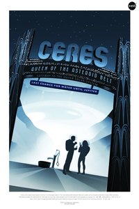 NASA Retro StyleTravel Poster Ceres, Finest Quality, Many Sizes Available