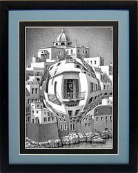 M.C. Escher Framed Poster Print Balcony Custom Framed Many Sizes