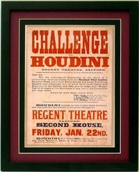 Houdini Challenge Poster Magic Poster Vintage Style Custom Framed Prints