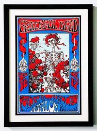 The Grateful Dead 1960's Art Nouveau Framed & Mated Concert Poster 20 x15