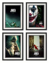 The Joker Movie 2019 Framed Posters Highest Quality Set of 4