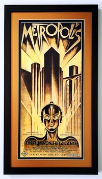 Large Metropolis Poster Metalic Gold Mat Finest Quality
