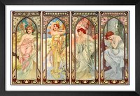 Mucha Poster Times of the Day Art Nuveau Print