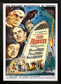 The Raven Movie Poster High Quality Framing Vincent Price, Boris Karloff, Peter Lore