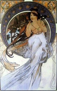 Alphonse Mucha Poster "La Musique" Framed