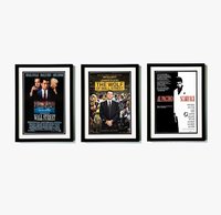 Wall Street, The Wolf of Wall Street & Scarface Framed Posters
