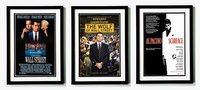 Wall Street, The Wolf of Wall Street & Scarface Framed Posters