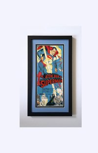 Retro Superman Poster Framed
