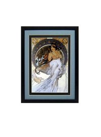 Alphonse Mucha Poster "La Musique" Framed