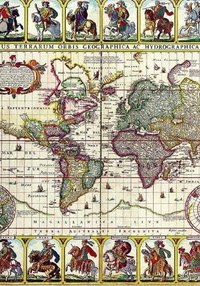 1584 World Map Cartography By Piscator Highest Quality Reproduction