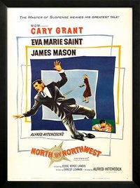 Retro North by Northwest Movie Poster Finest Quality Framing