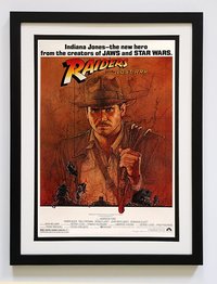 Indiana Jones Raiders of The Lost Arc Movie Poster Framed Many Sizes available