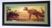 Tyranosaurus Rex vs Triceratops Framed