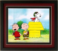 Peanuts Snoopy and Charlie Brown Poster Framed Highest Quality