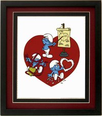Smurfs Poster Valentines Day Framed Highest Quality