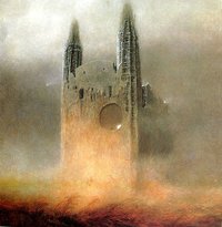 Beksinski Poster Surreal Art Cathedral Ruins