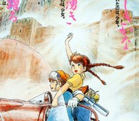 Castle in The Sky Anime Poster Framed