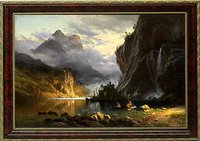 Albert Bierstadt Rocky Mountains  framed  Print Finest Quality