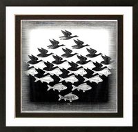 Escher Art Print Air and Water Finest Quality Framing