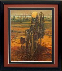 Framed Beksinski Art Poster Wolf Walker 2