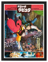 Castle in The Sky Anime Poster Framed