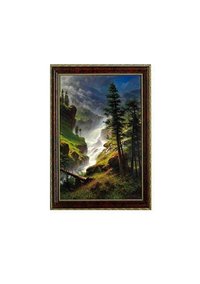 Albert Bierstadt Rocky Mountain Waterfall framed  Print Finest Quality