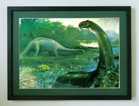 Apatosaurus, Dinosaur Poster Print Art by Charles R Knight. Many Framing Options