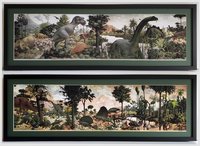 LARGE Age of Reptiles Dinosaur Mural By Zallinger Peabody Museum Framed & Matted Prints