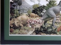 LARGE Age of Reptiles Dinosaur Mural By Zallinger Peabody Museum Framed & Matted Prints