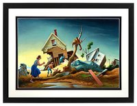 Thomas Hart Benton Art Print Hurricane Framed A+ Quality
