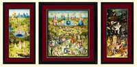 LARGE  Garden of Earthly Delights Art By Bosch 3 Framed Finest Quality Prints