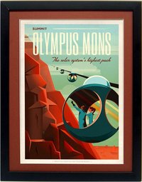 Spacex Mars Poster Set Lithographic A+ Quality Framed