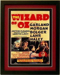 Classic Wizard of Oz Movie Ad Poster Framed 15x12