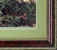 Age of Reptiles Dinosaur Mural By Zallinger Peabody Museum Framed & Matted Prints