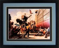Thomas Hart Benton Cut The Line Art Poster Custom Framed A+ Quality