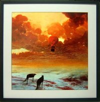 LARGE Framed Beksinski Art Poster Nevermore 22x22 inches