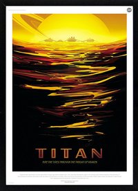 Titan  NASA Graphic Inspirational  Poster  Framed A+ Quality
