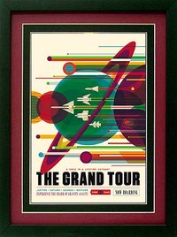The Grand Tour NASA Graphic Inspirational Travel Poster Custom Framed & Mated Finest Quality