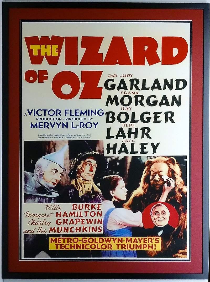 Wizard of Oz Poster Framed 30x36