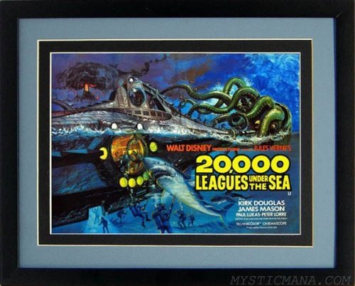 Set of 20,000 Leagues Under the Sea Framed Movie Posters