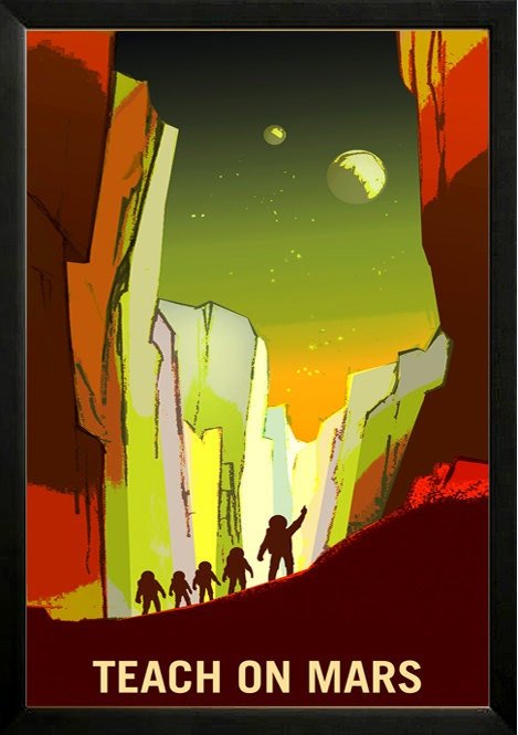 MARS NASA  Teach on Mars Custom Framed A+ Quality