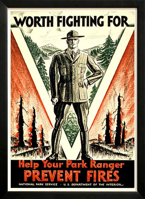 National Park Rangers 1930s Custom Framed Print A+ Quality