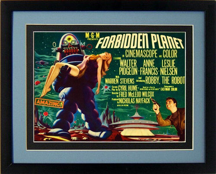 Forbidden Planet Movie Movie poster Beautifully Custom Framed B