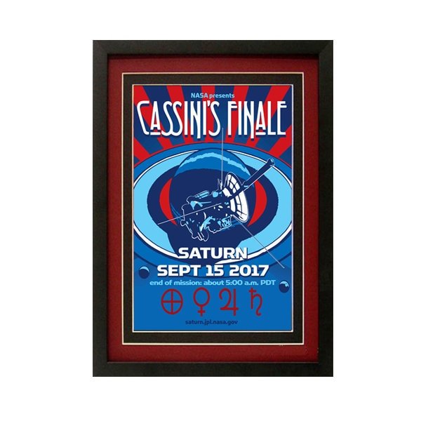 Cassini Saturn Probe NASA Inspirational Poster Custom Framed & Mated Finest Quality